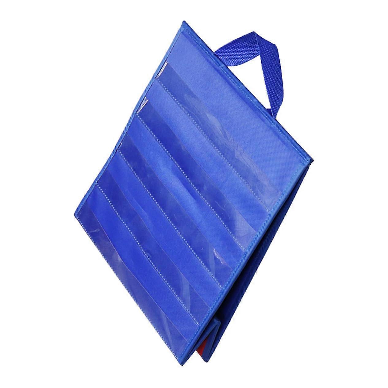 Pocket Chart Desktop Organizer for Classroom Teachers with Clear Display Pockets and Easy Card Insertion