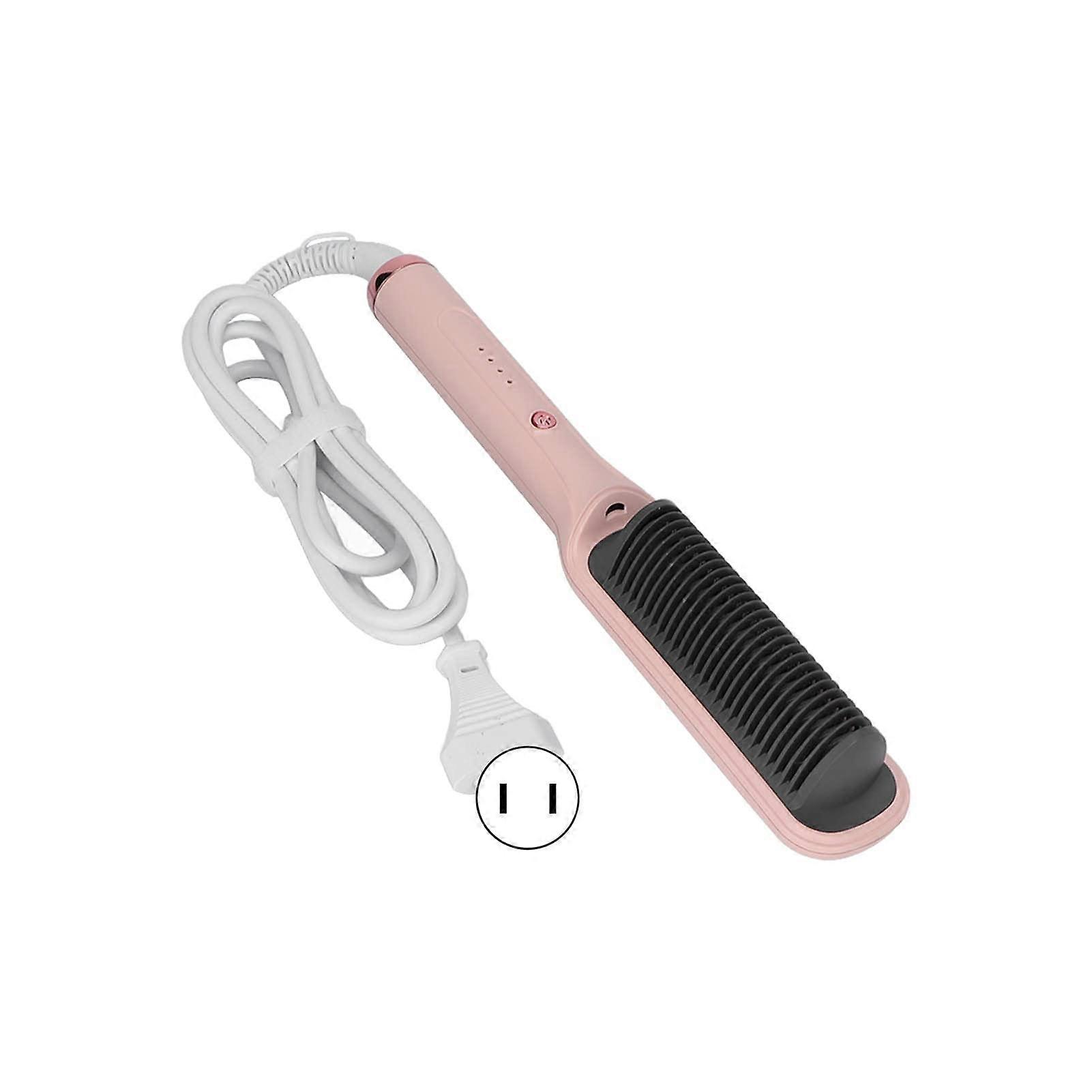 Hair Straightener Brush with Dual Styling Function, Fast Even Heating, Ergonomic Handle, US Plug