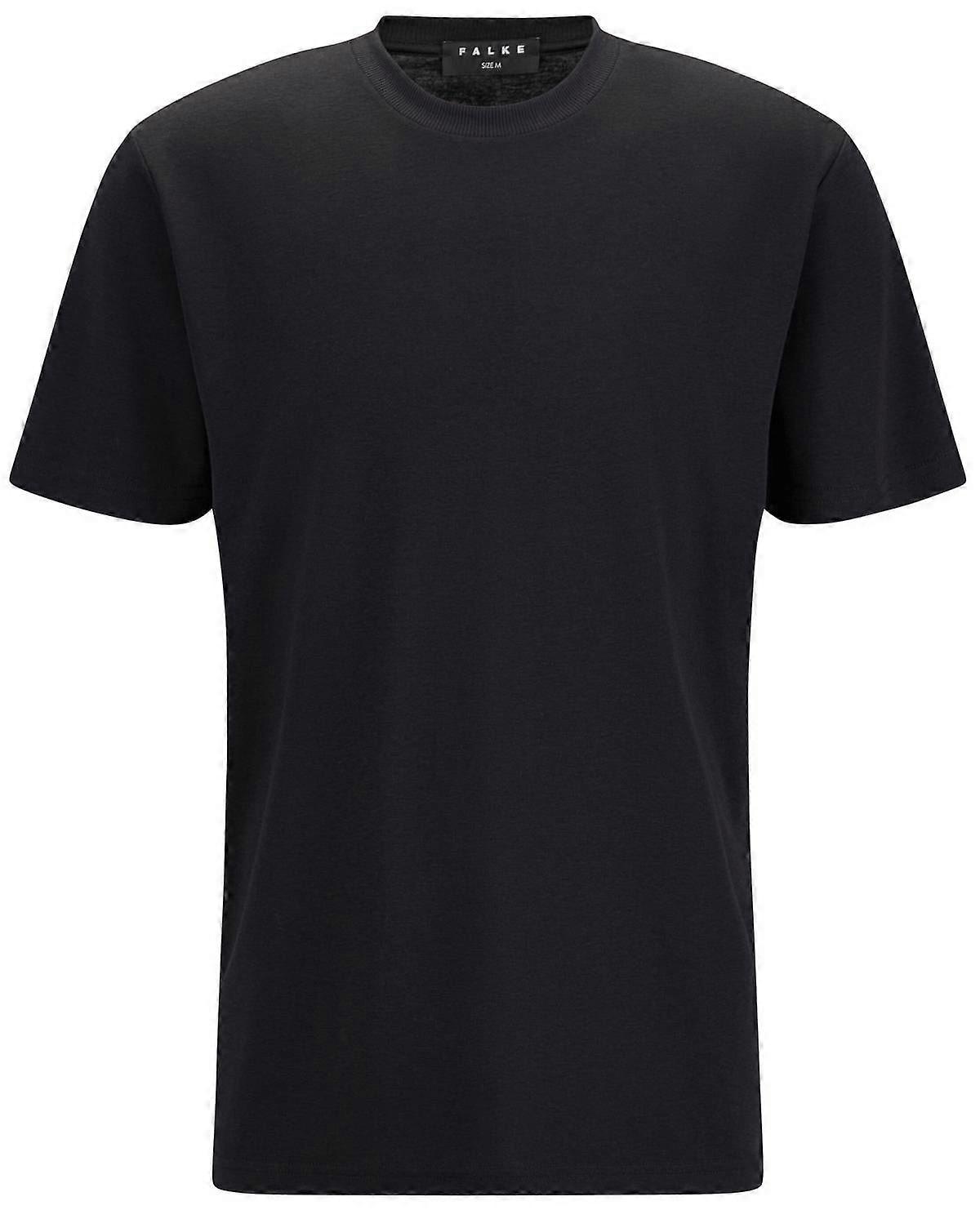 Falke Lyocell Blend Crew Neck T-Shirt - Black