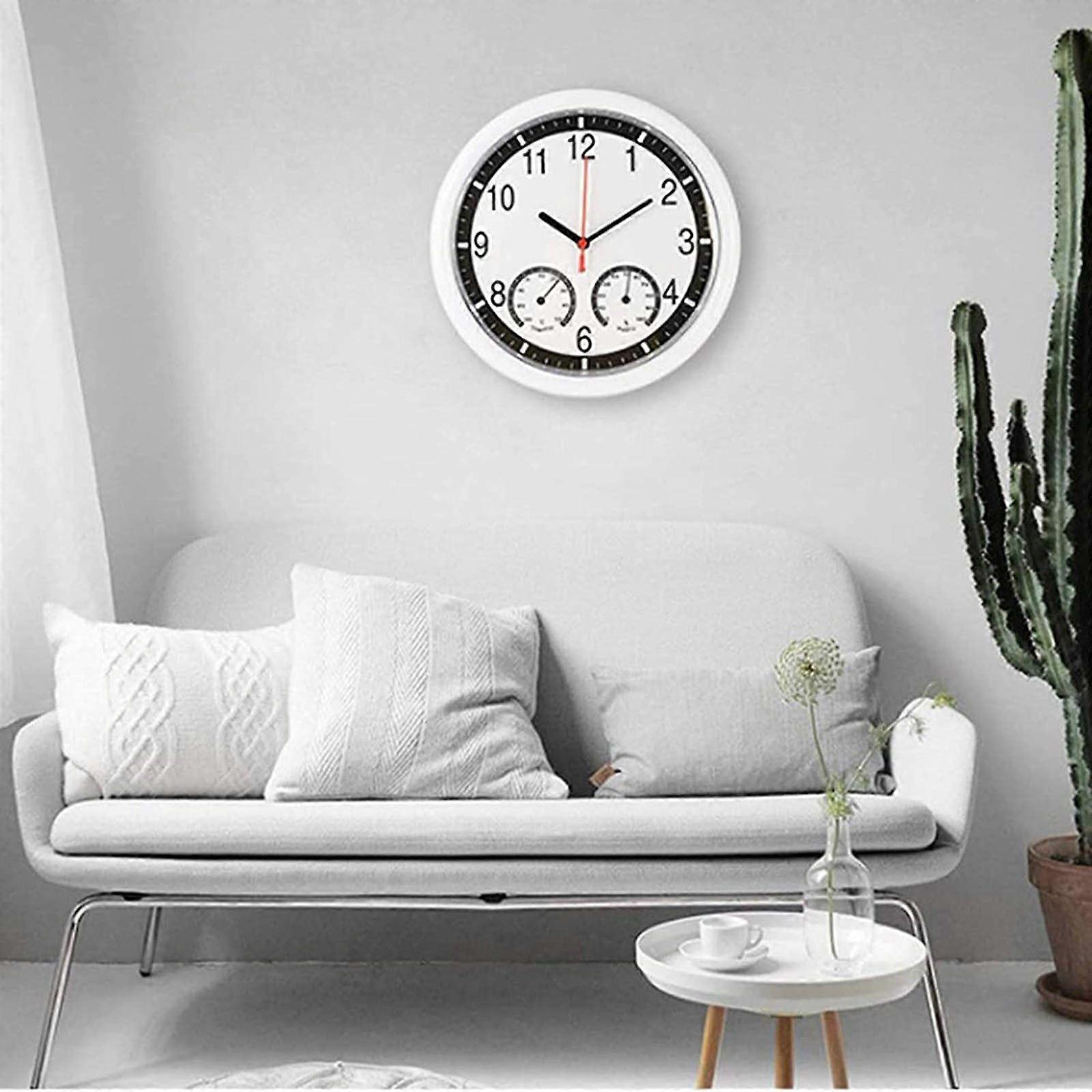 Household Essentials Creative Clock Temperature Inch and 10 Plastic Humidity