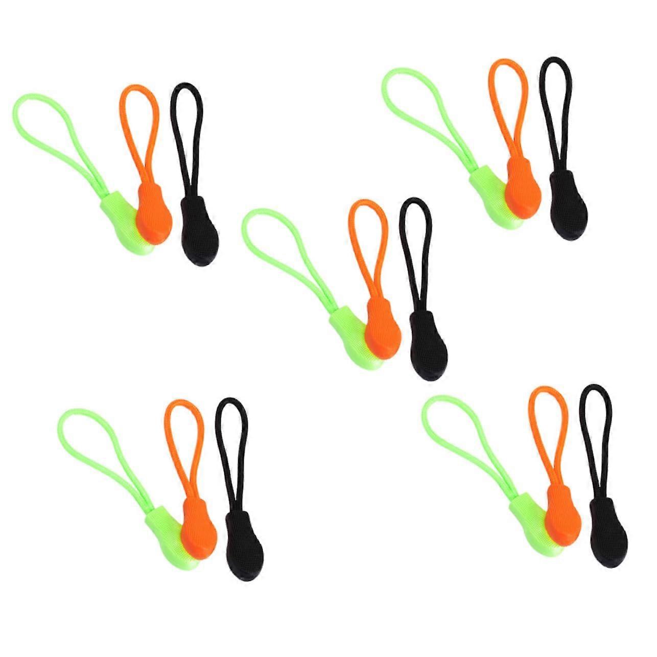 15Pcs Durable Multicolor Zipper Pulls with NonSlip Grip for Jackets Backpacks Luggage Easy Install