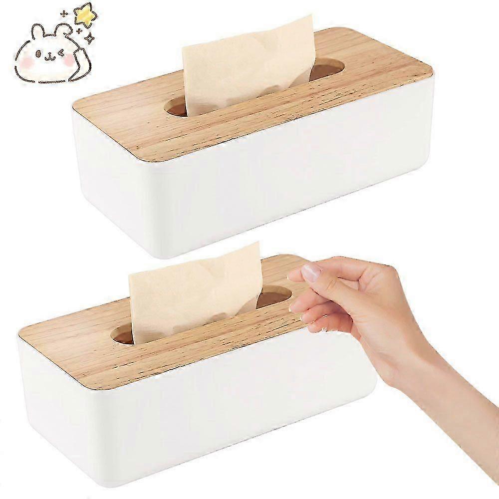 2 piece rectangular tissue box set for disposable paper towels home decor essentials
