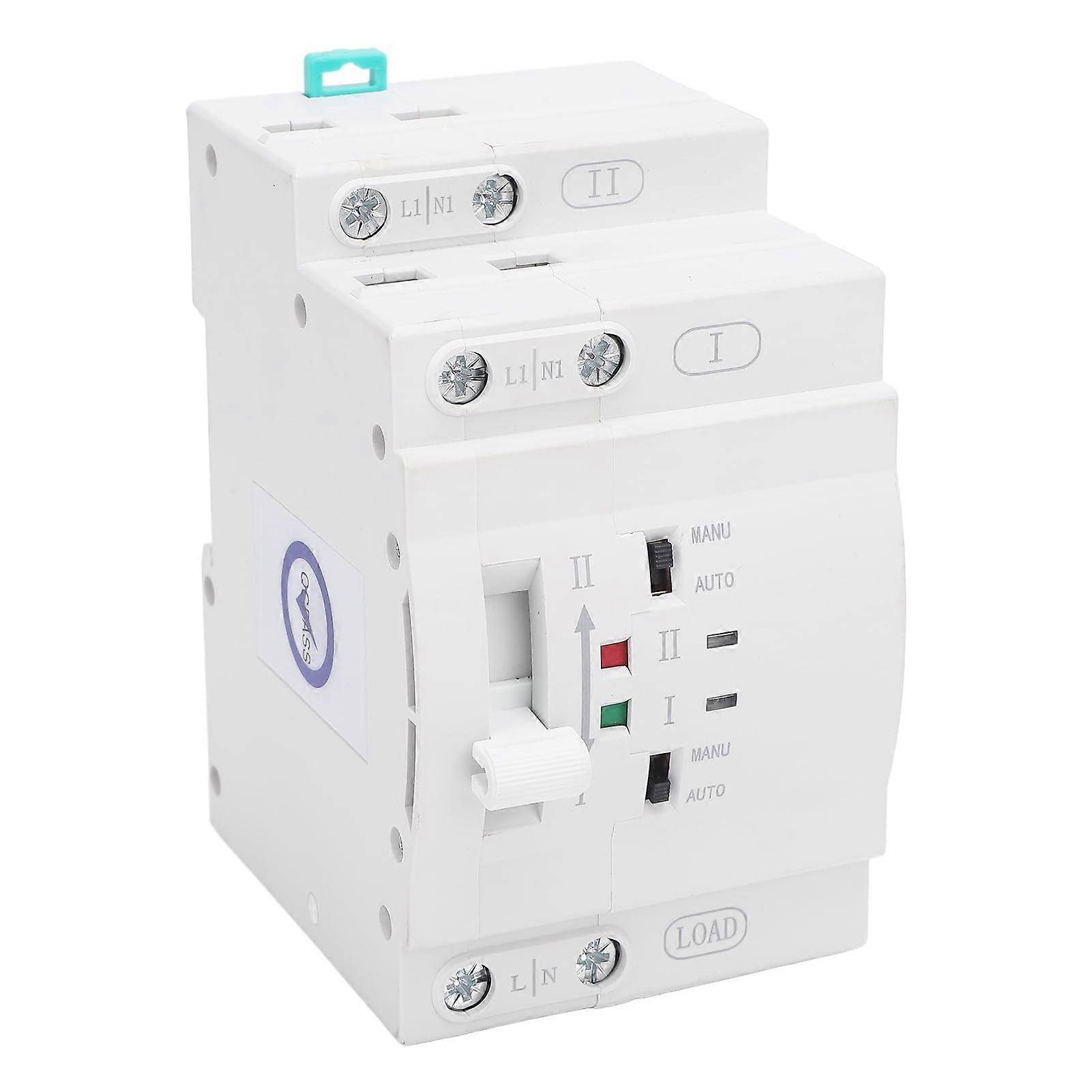 Automatic Transfer Switch 63A 2 Pole for Generator Changeover 110V Continuous Power Supply