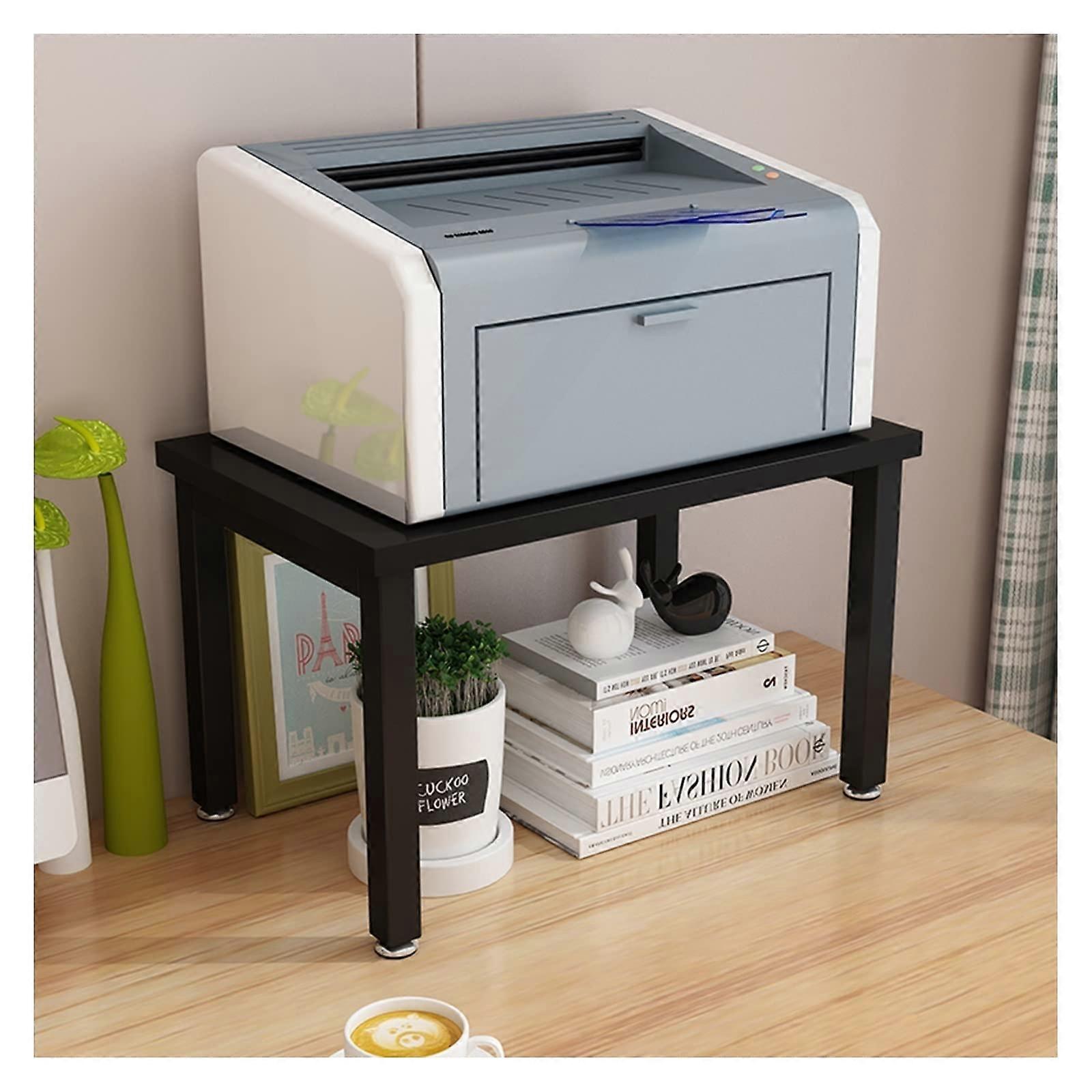 Desktop Printer Stand with Storage Shelves, Moisture Resistant, Space Saving for Home Office