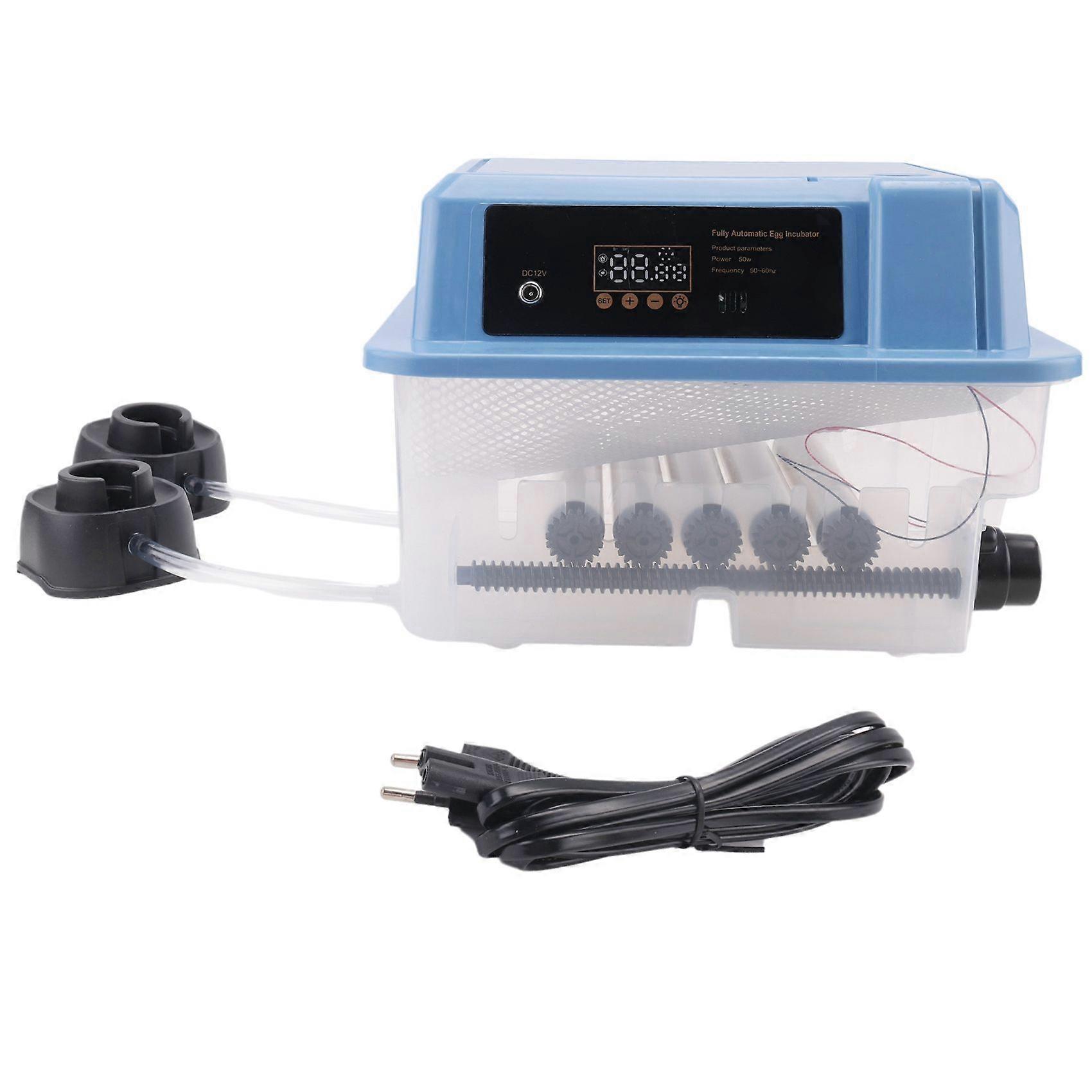Automatic Intelligent Hatching Machine Automatic Egg Incubator 12 Eggs with Turner,Candler & Temperature Control EU Plug