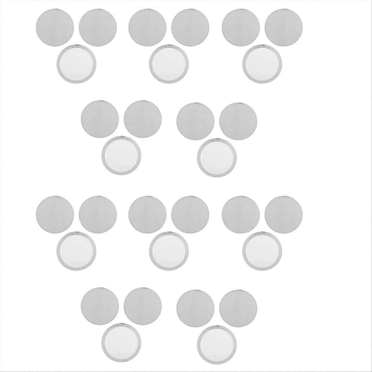 30 Pack Metal Reusable Coffee Filter Mesh for Coffee Maker Espresso Maker, Silver