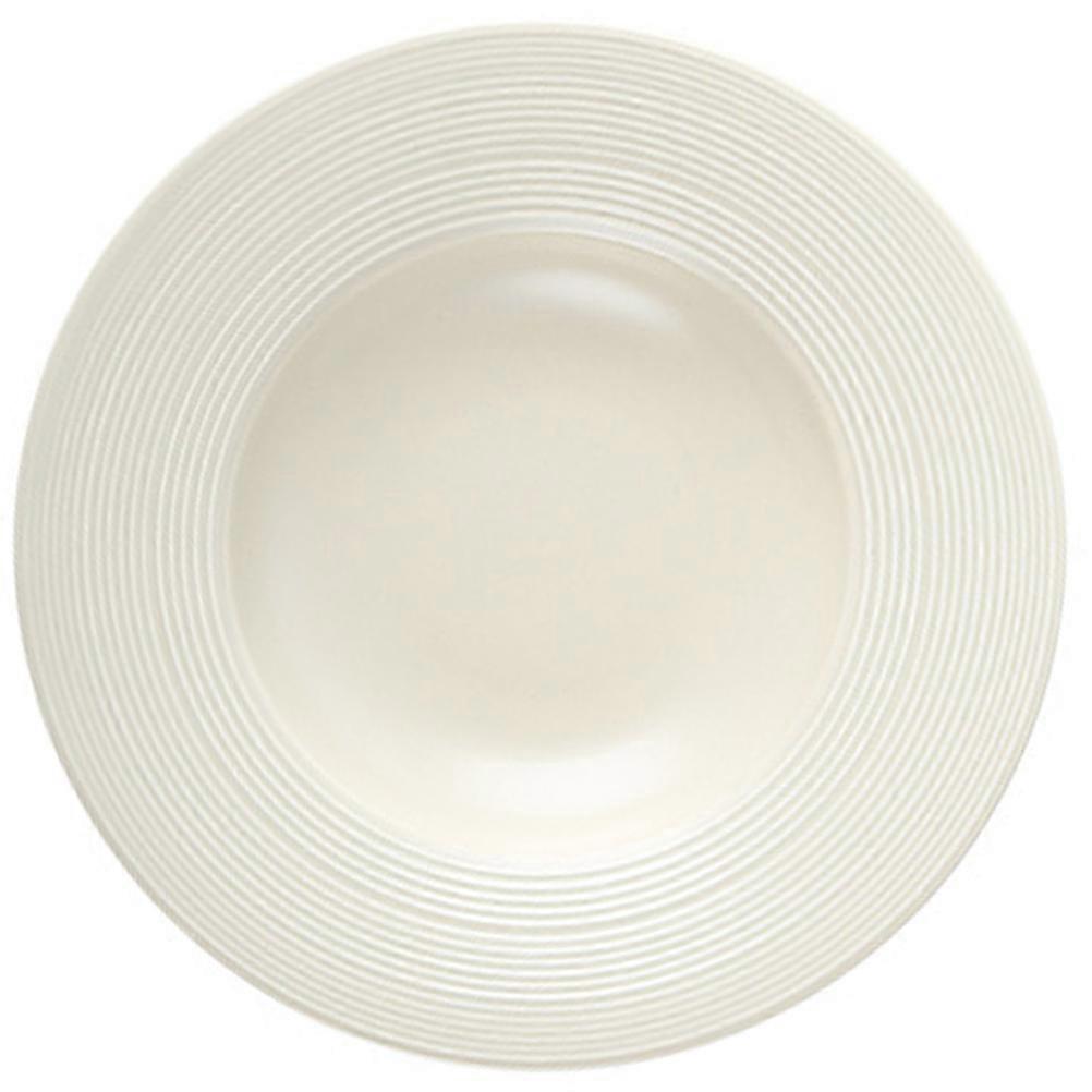 Household Ceramic Pasta Plate Deep Plate for Dining Beige Color