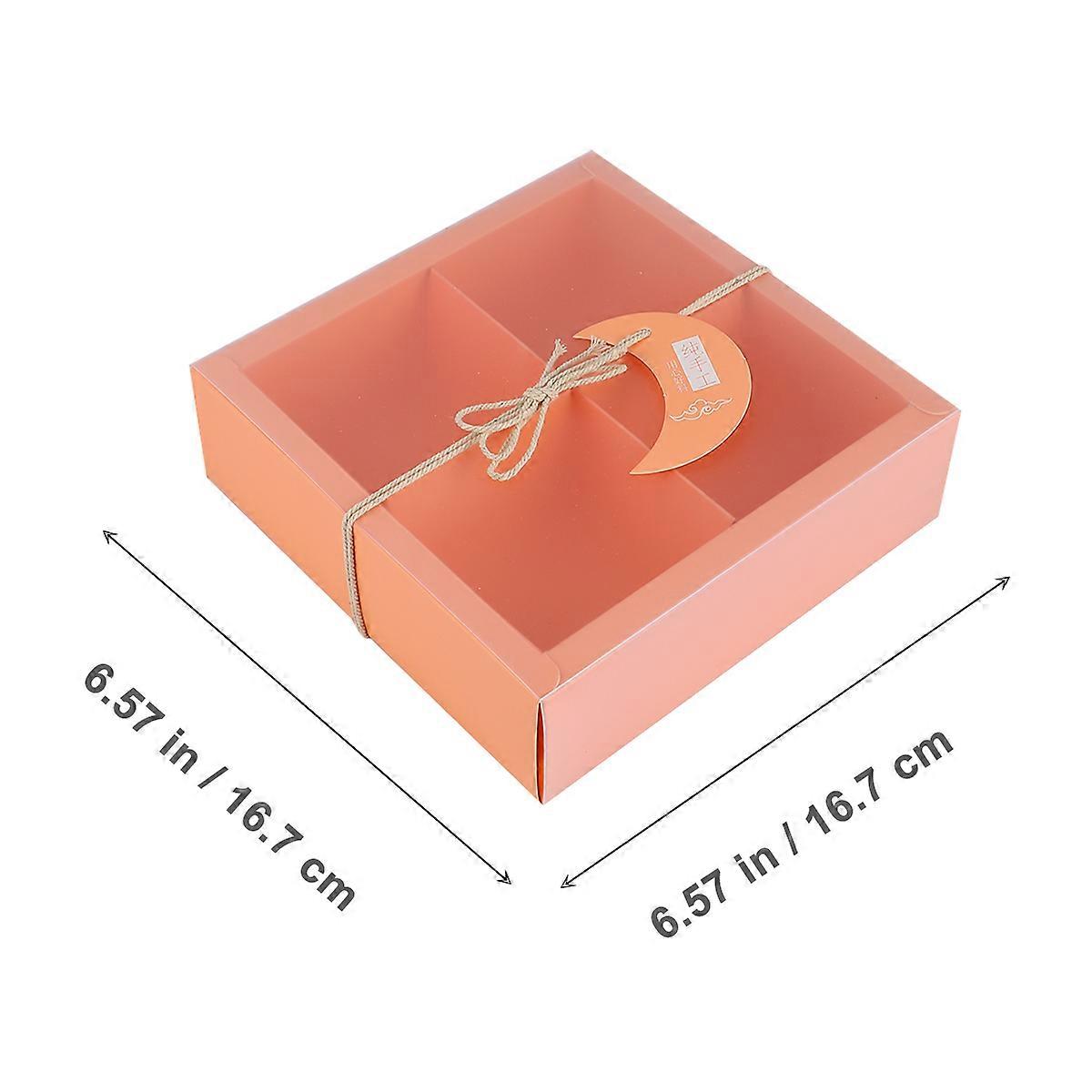 Dessert Box Bakery Boxes for Cake Packaging 2Pcs Pink Paper Material