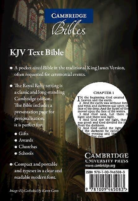 KJV Ruby Text Bible, KJ221:T, Black Hardback