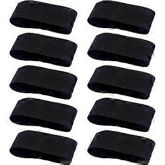 10pcs Sports Armbands Black Elastic Loop for Football Running Exercise