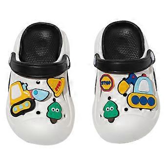 Kleinkind-Clogs für Jungen und Mädchen, kleine Kinder, Sandalen, Sommerschuhe für Strand, Pool, Wasserschuhe, Duschpantoffeln, Weiß, 4,5-5 Jahre