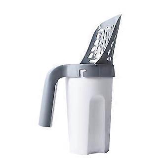 Cat Litter Scooper with Trash Container Large Capacity Portable Litter Scoop with Holder Integrated