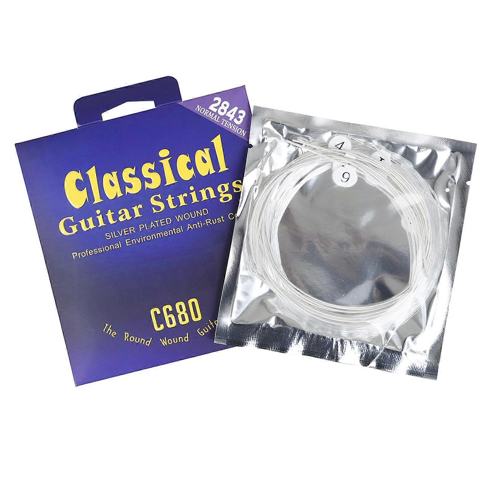 Full Set Classical Nylon Guitar Strings 6pcs .028.043 Clear Balanced Tone Stable Tuning Performance