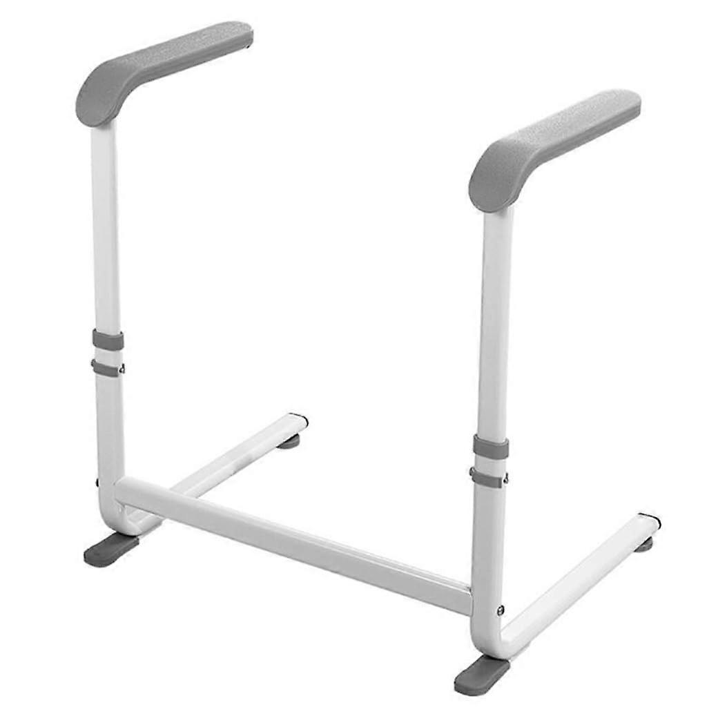Adjustable Standing Aid with Height Range, Compact White Mobility Support Rail for Couch and Elderly