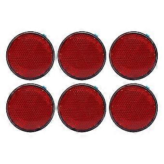 6pcs Riflettori rotondi autoadesivo 2.24 pollici Riflettore di sicurezza per cassette postali Tunnel carrabili Posta Auto Rimorchio