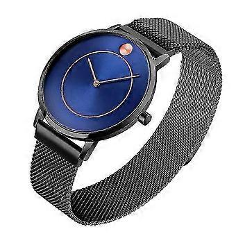 9197 Einfache Non-Scale Zifferblatt Metall Mesh Grtel Quarzuhr fr Damen