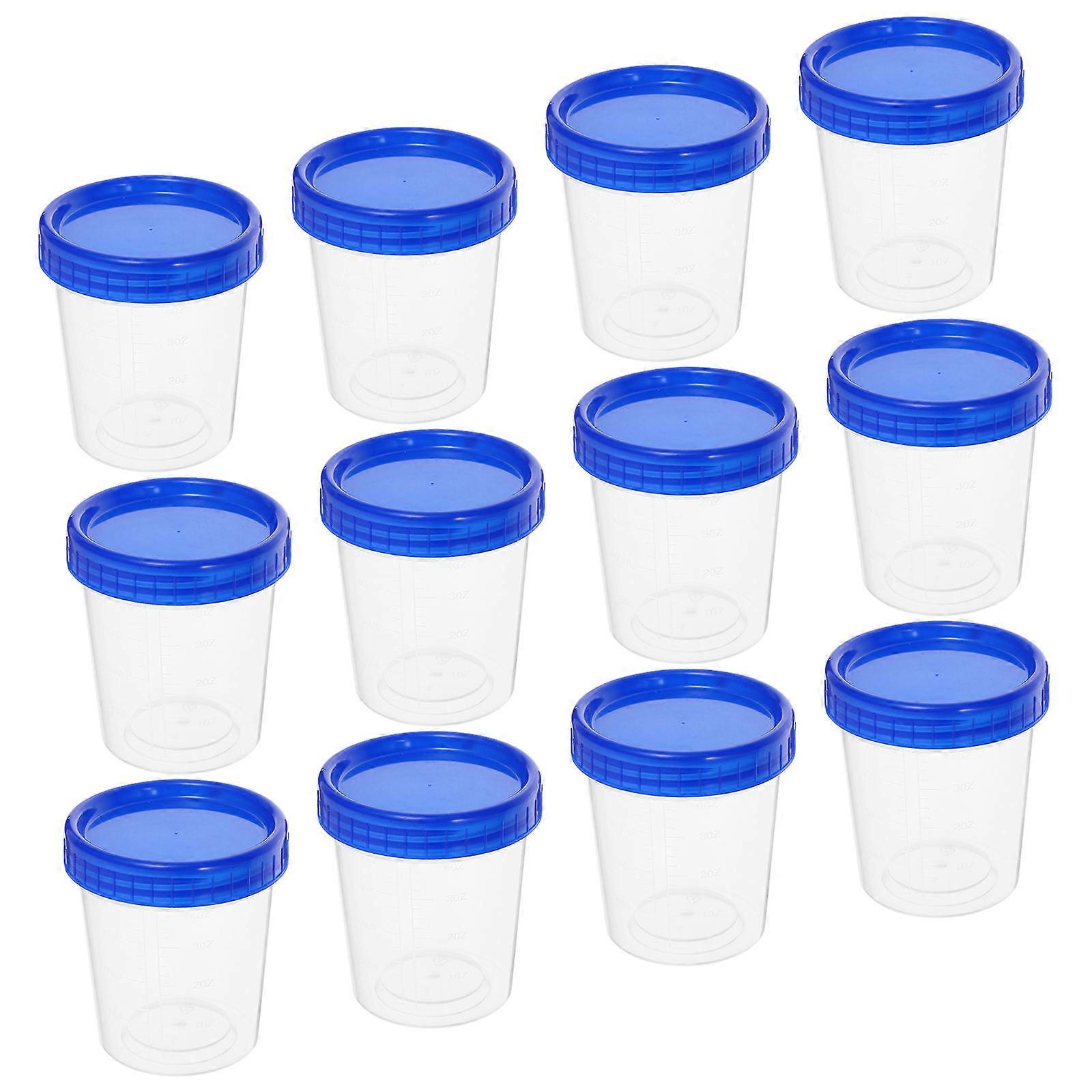 Measuring Cup Plastic Specimen Cups for Storage Use 12Pcs