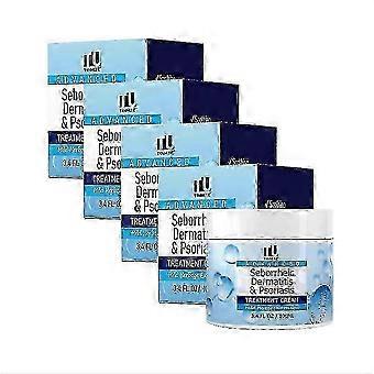 1-5x Seboroisk Dermatitis Creme & Anti-Svampe Shampoo Kit - Professionel Hovedbundsbehandling af Psoriasis, Folliculitis & Tør Hovedbund