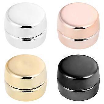 Lot de 4 paires de boutons magnétiques électroplaqués pour hijabs, épingles à foulard rondes de couleurs variées pour femmes
