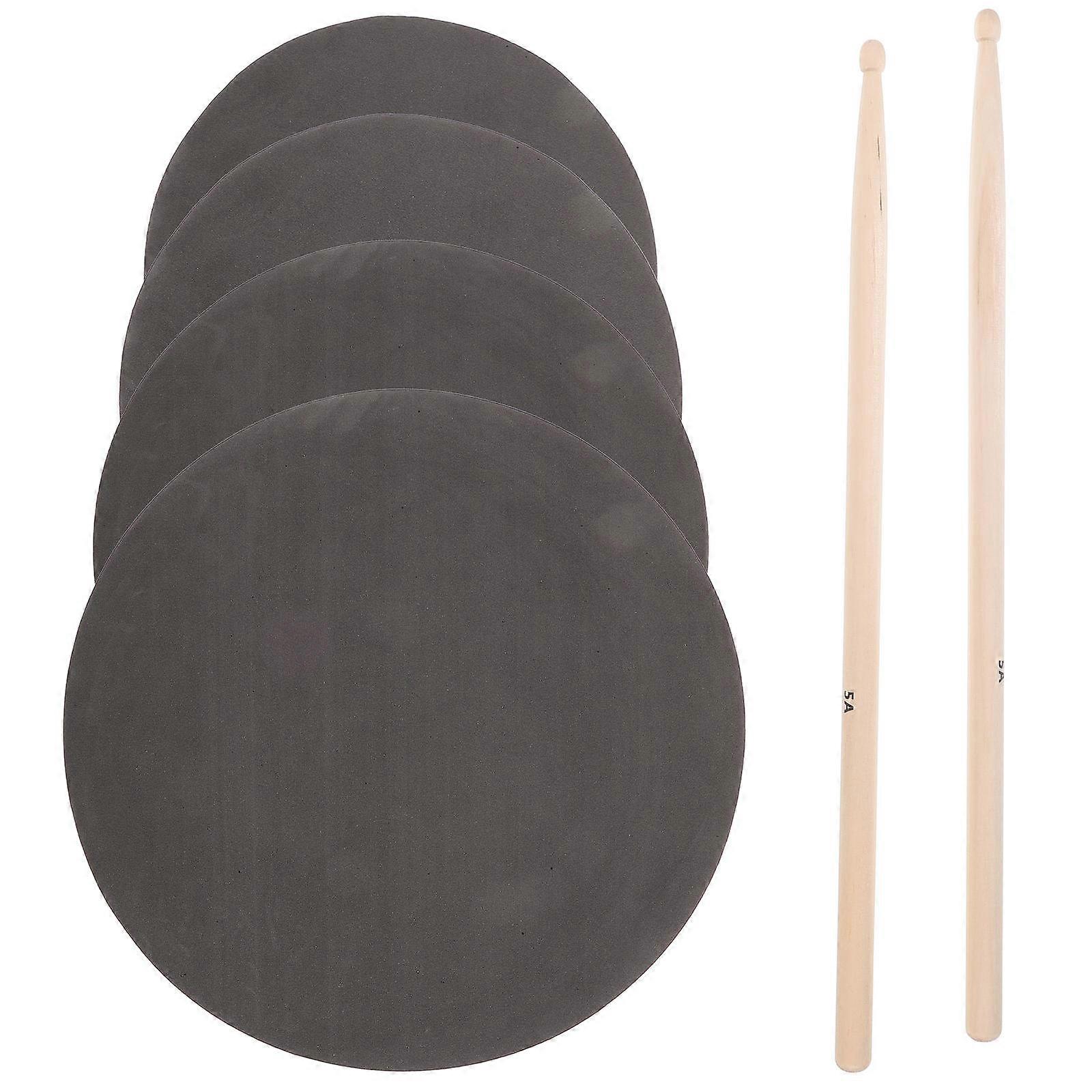 Drum Accessories Practice Pad and Sticks Kit 1Set for Drum Practice