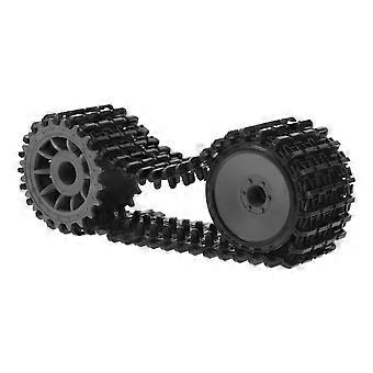 1 ensemble de pistes de réservoir de robot sur chenilles de bricolage avec kit d’engrenage modèle de réservoir à télécommande roues pour pièces de rechange de réparation de réservoir RC