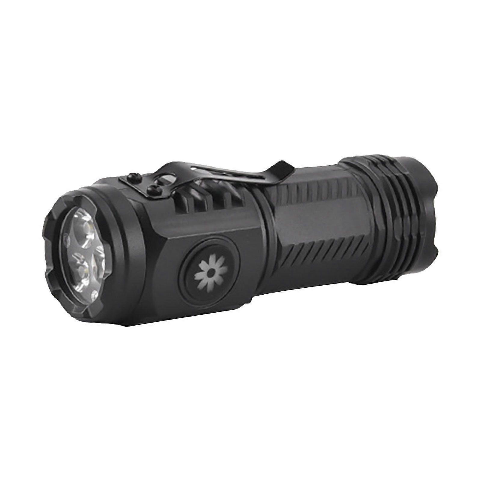 Outdoor Strong Light Flashlight Mini LED Strong Light Three Eye Flashlight