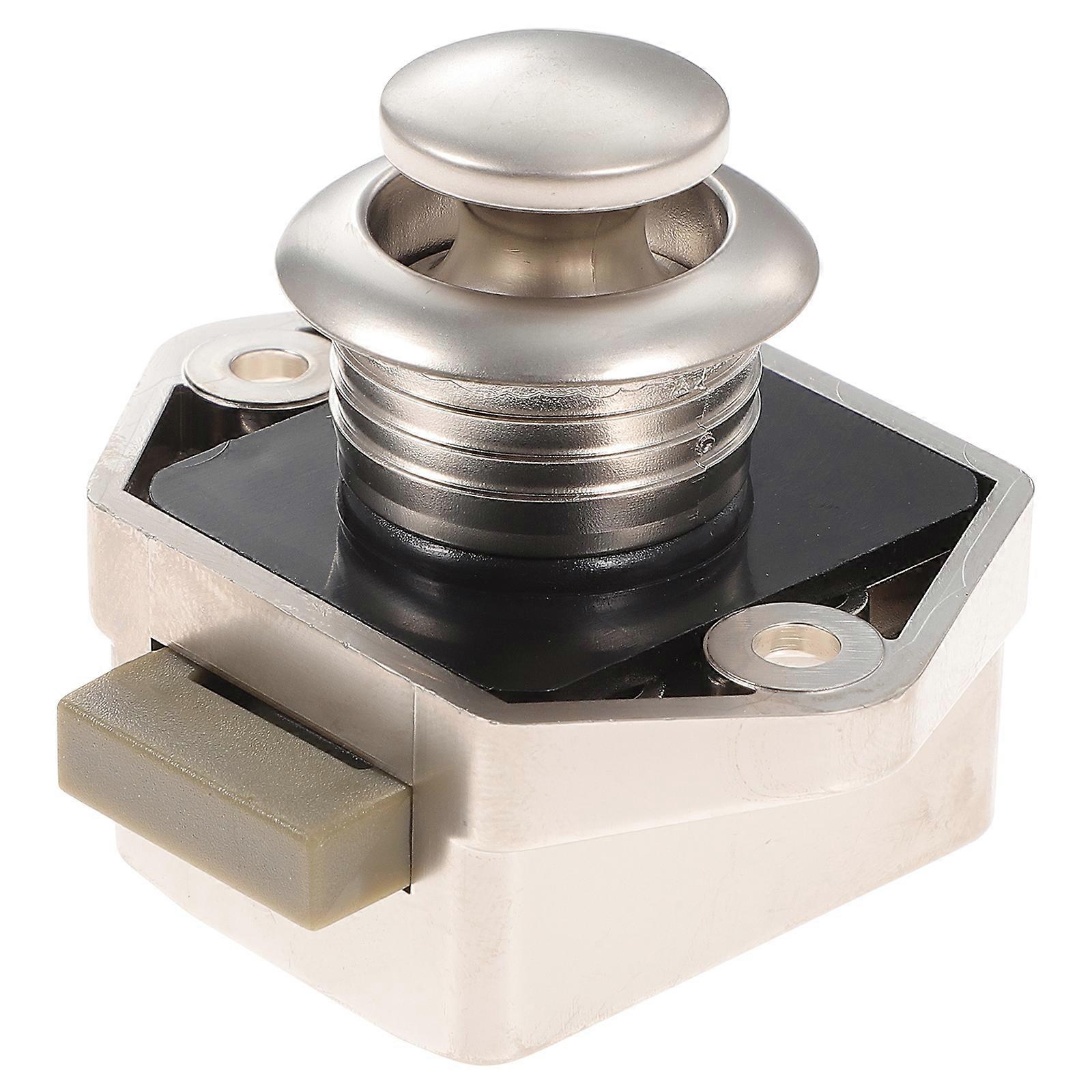 Door Latch Lock Catch Push Button Lock Keyless Latch Lock Cupboard Latch