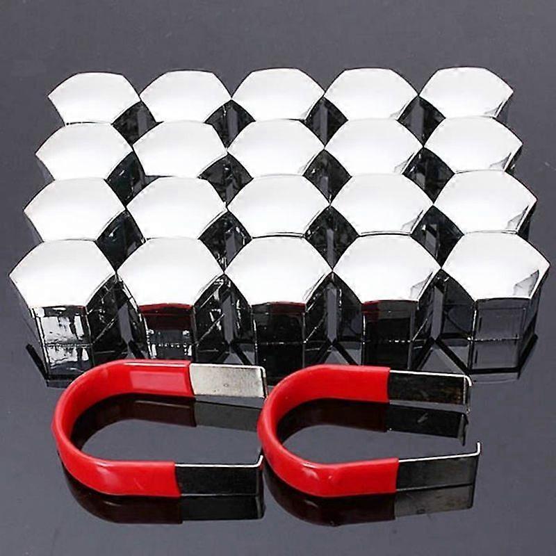 TEMPSA 20x 17mm Hexagonal Wheel Nut Plastic CHROME