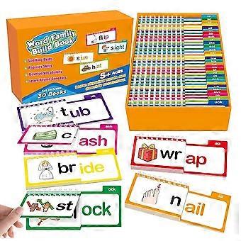 30 Read Rhyme Flip Books Interactive Phonics Learning Tool Fun Educational Reading Games for Kids Present Teaching Aid