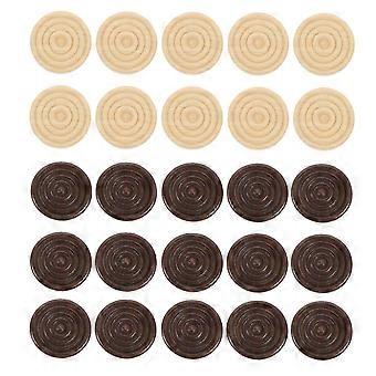 48 Pcs Tabletop Accessories Backgammon Replacement Pieces Wooden Checkers Set Checkers Pieces Checkers Wood
