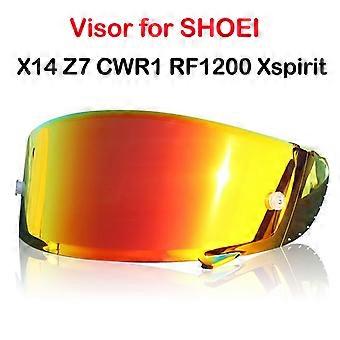 SHOEI X-14/Z-7/RF1200 フォトレッド ミラーシールド Helmet Visor for Shoei X14 Z7 Z-7 CWR-1 NXR RF-1200 X-spirit