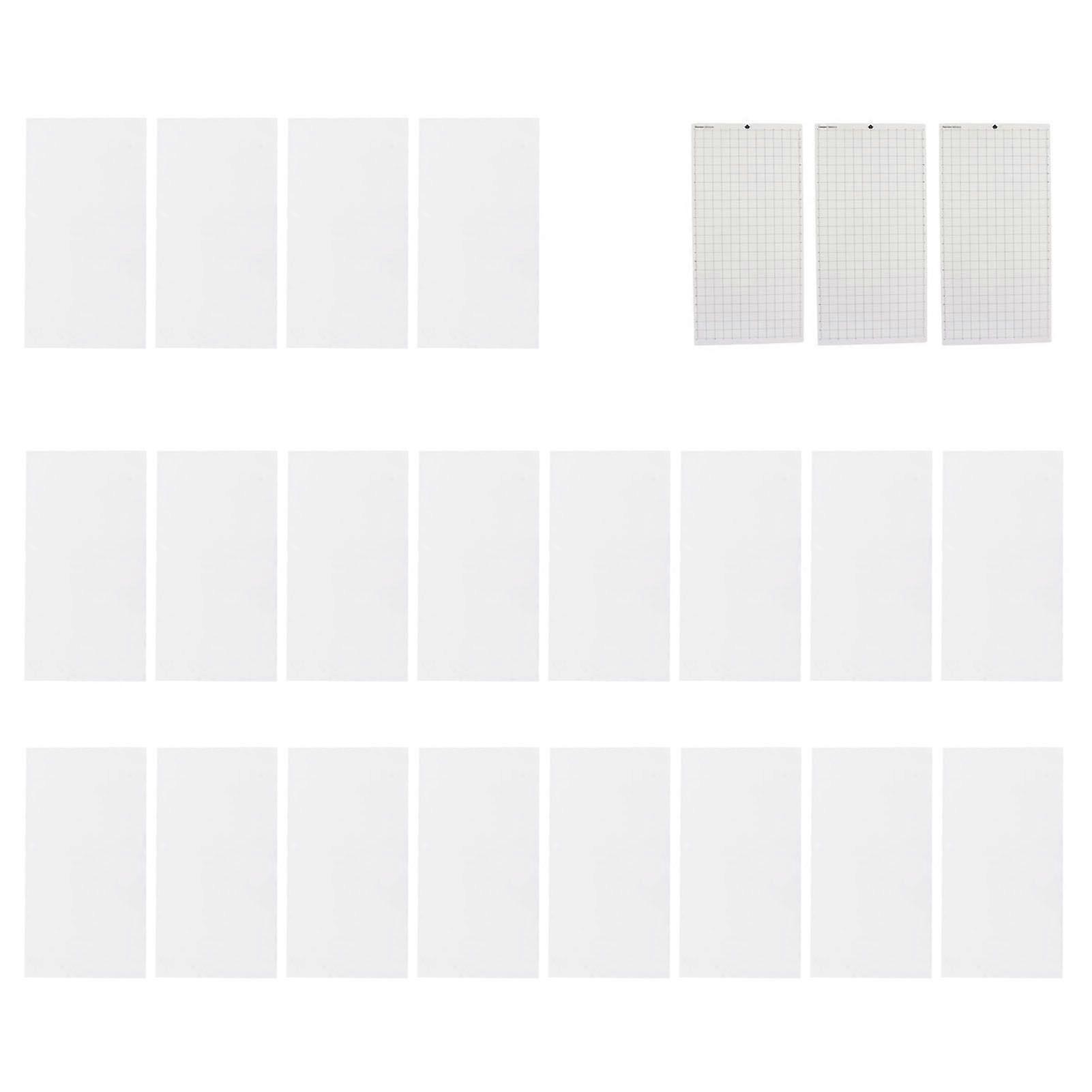 20PCS Flexible Blank Polyester Stencil Sheets 3PCS Transparent Cutting Mat for Craftsmanship