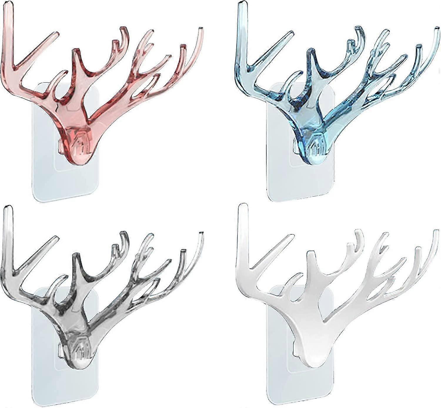 Deer antler hook, key hook, wall sticker hook, bathroom door hook, toothbrush hook, multi-function h