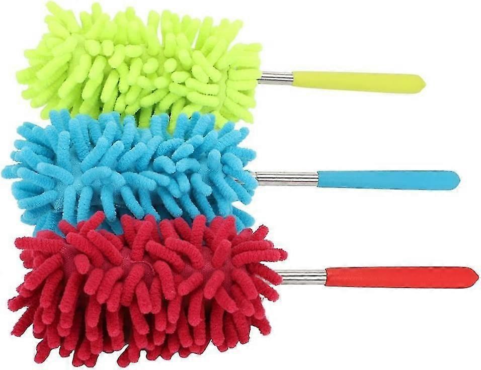 Microfiber Extendable Hand Dusters Washable Dusting Brush With Telescoping Pole For Cleaning