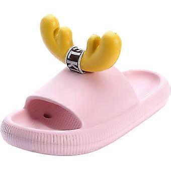 Slippers for Girls and Boys Quick Drying Sandals With Lovely Antler Decoration Softy Non-Slip Slippers for Shower Slide Sandals for Indoor & Outdoorac
