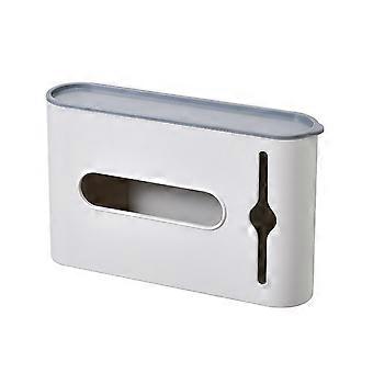 1 Set Garbage Bag Box with Lid Strong Load-bearing Punch-free Visual Window Wall-mounted Rubbish Bag Organizer Living Room Supply KAESI