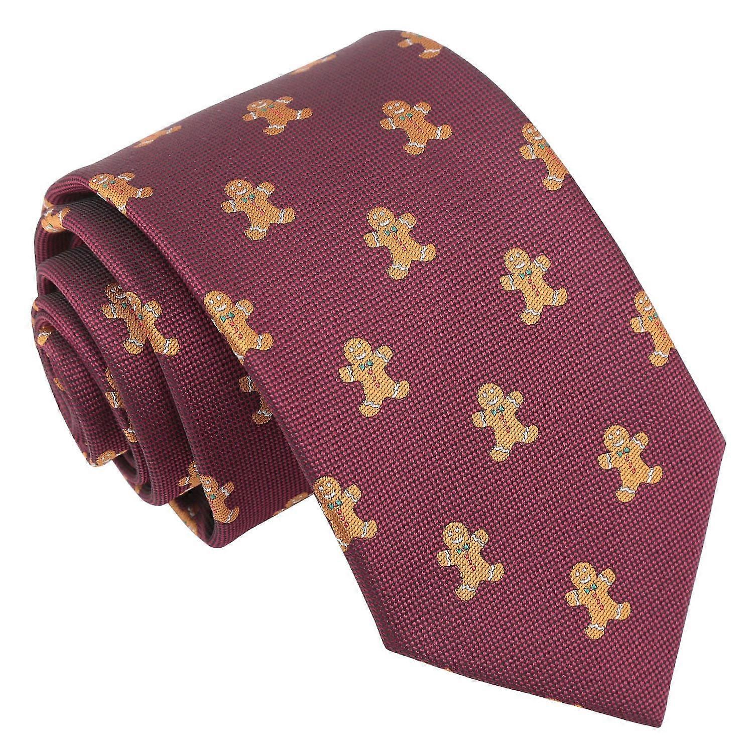 Burgundy Gingerbread Man Tie