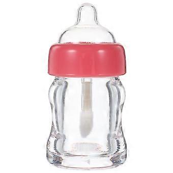 Milk Bottle Lip Gloss 15Pcs Tubes for Storage Use with Pink Plastic Design