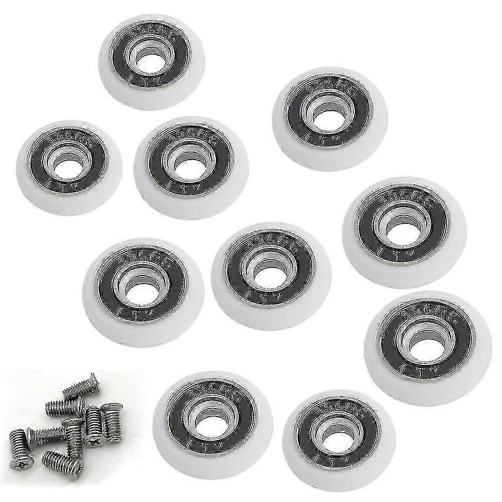 8 Replacement Wheels for 19mm Shower Door - Smooth Sliding Rollers Set