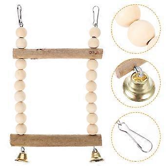 Papageienkäfig-Spielzeug, Holzschaukel für 5 hängende Sitzstangen