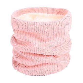 Koude Bescherming Sjaal Winter Sjaal Creatieve Dubbellaagse Winddichte Nekwarmer Cirkel Kraag Sjaal (Roze)