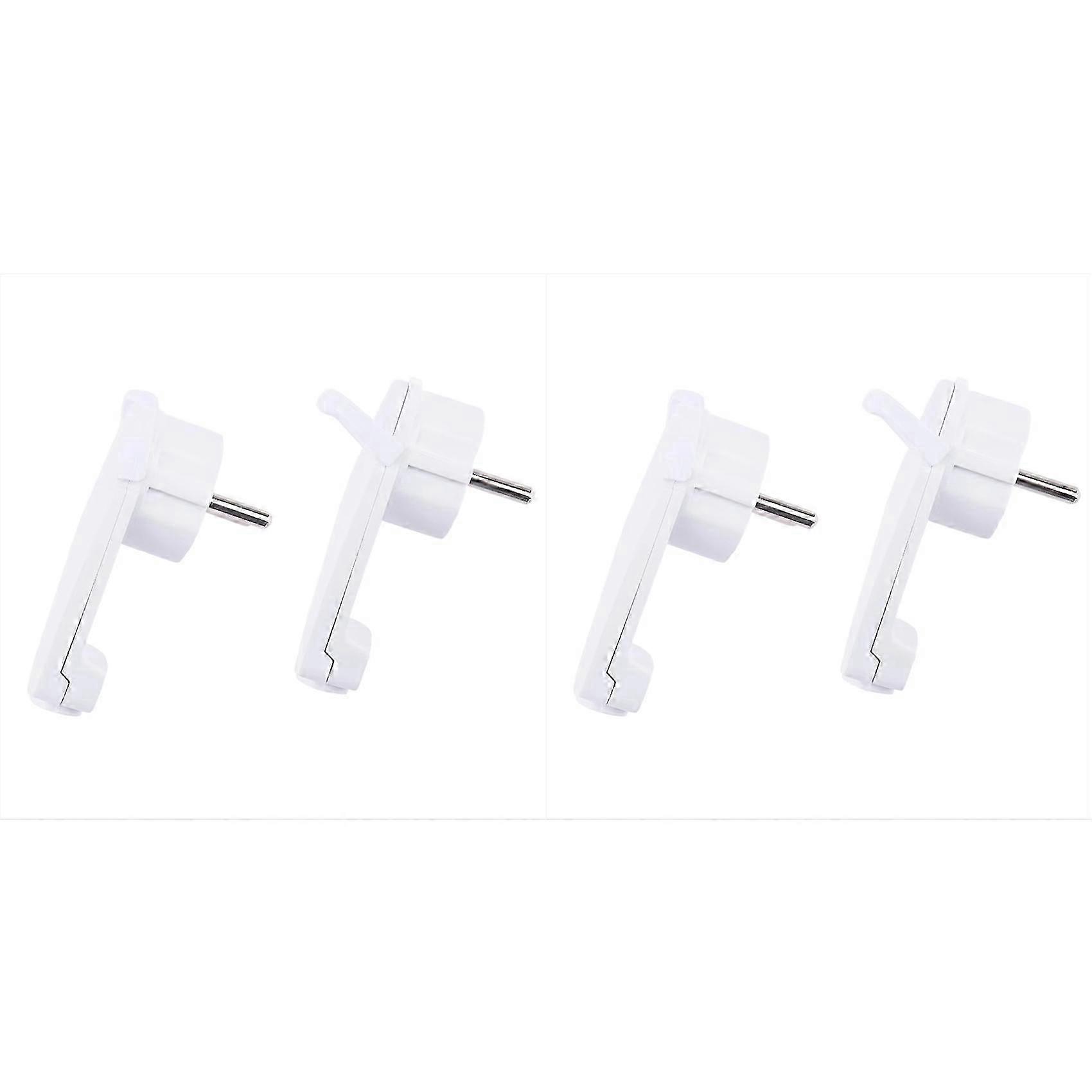 4pcs White Schuko Angled Plug Flat Schuko Flat Plug 250 V (16 A) Schuko Plug Flat Eu Plug