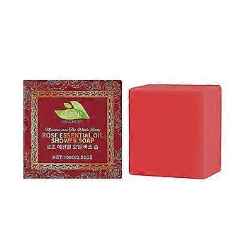 Rose Essential Oil Bath Soap - Moisturizing & Soothing Bar Soap with Glycerin, Olive Oil & Coconut Oil for Soft, Glowing Skin