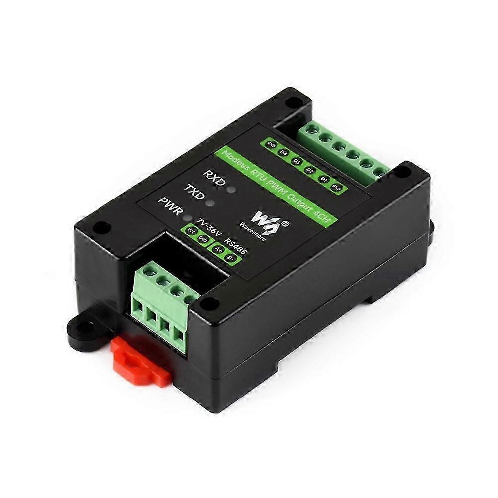 Waveshare Industrial 4-CH PWM Pulse Output Module Modbus RTU Protocol RS485 Interface Adjustable Frequency