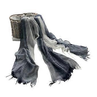 Breathable Cotton Linen Headband and Sun Protection Scarf for Women, Soft Lightweight Travel Shawl