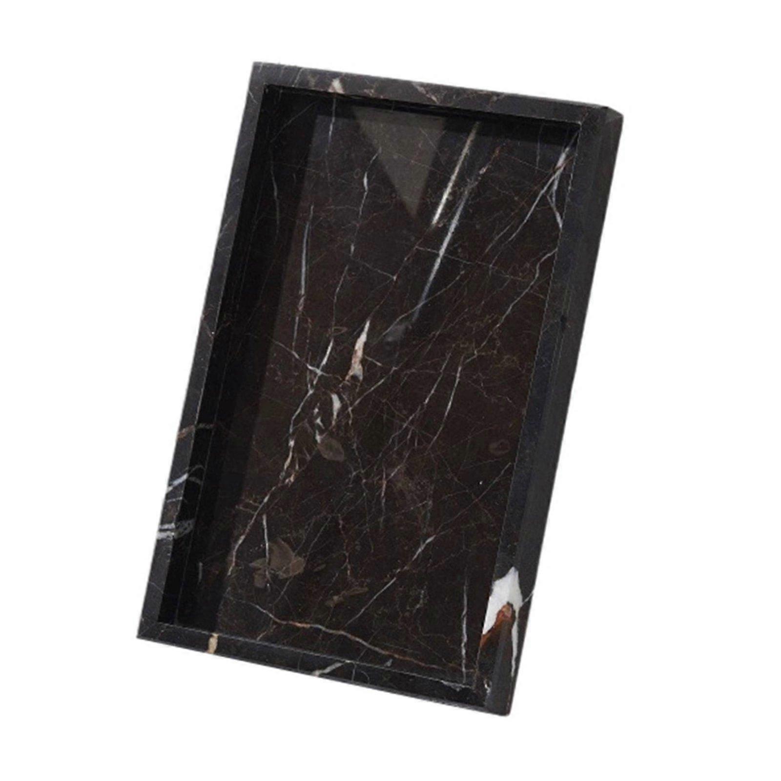 Marble Tray Light Luxury Design Aesthetic Rectangular Marble Tray Luxurious
