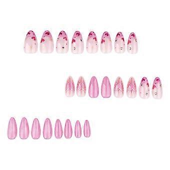 Artificial Nails in 12 Sizes Made of High Grade Resin for Women Easy to Apply and File for Parties Weddings or Daily Wear