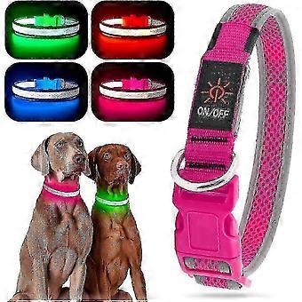 Collier lumineux de sécurité LED rechargeable par USB pour chiens et animaux de compagnie avec fonction lumineuse clignotante_cdb2