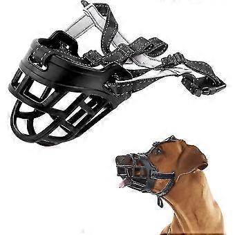 Dog Muzzle, Basket Muzzle Compatible with S M L Dogs, Prevents Chewing Barking Biting Adjustable Dog Muzzles Allows Drinking Panting-dwdz