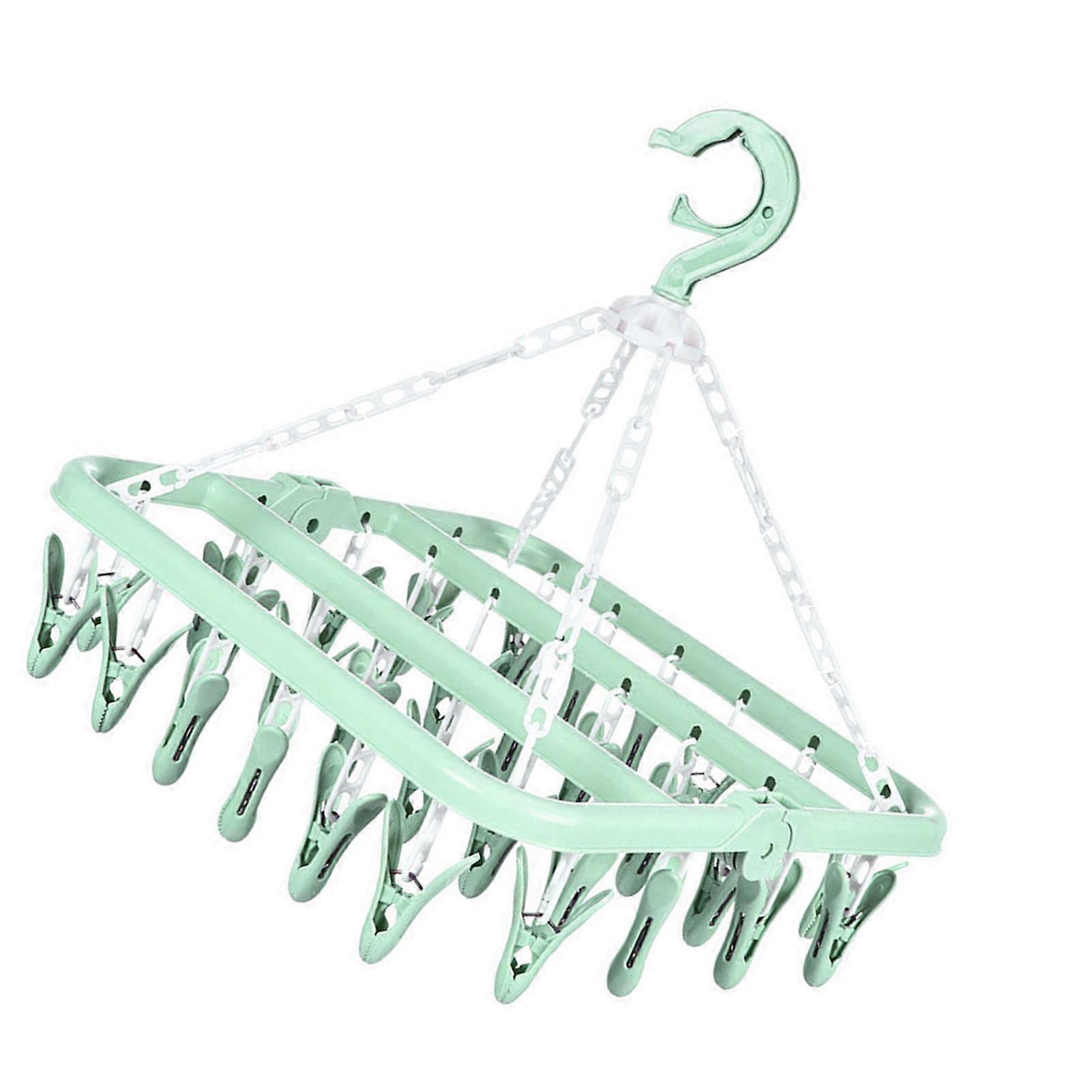 Foldable Laundry Hanger With Non-Slip Teeth Space-Saving For Small Items